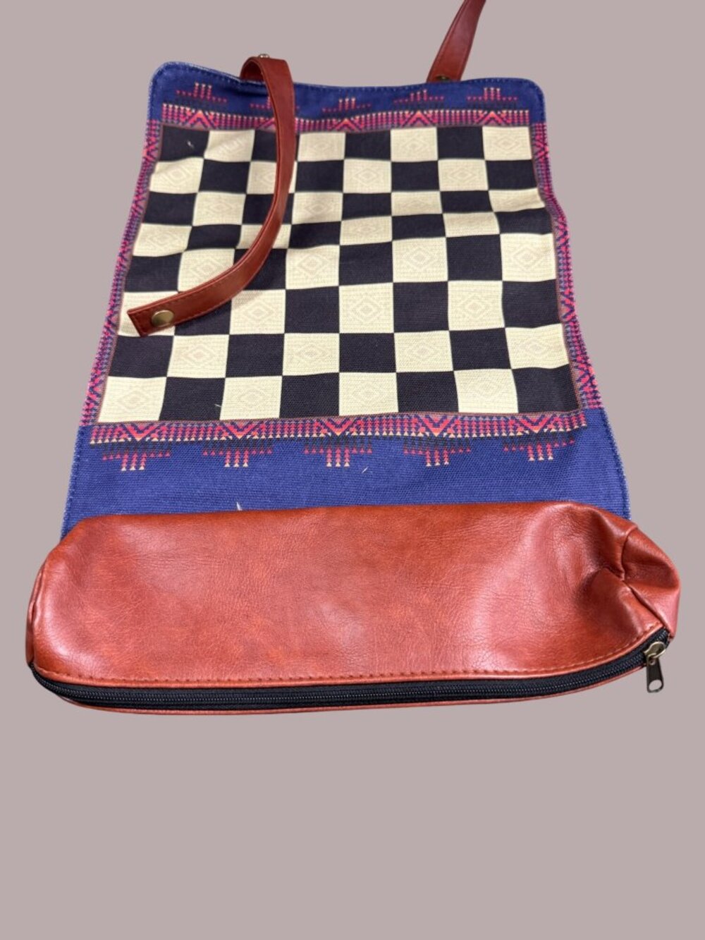 Pendleton Roll-Up Tote Bag With Faux Leather Accents & Lightweight Design (board
